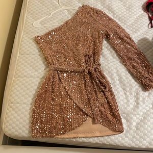 brand unknown, one-shoulder mini dress size xxl